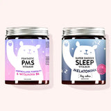 Zestaw 3 witamin Dream Team Duo by Bears with Benefits składający się z witamin Femtastic PMS z ekstraktem z niepokalanka pospolitego oraz witamin Super Snooze Sleep z melatoniną.