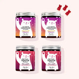 Zestaw "Woman Balance Bundle" 4 składający się z I am Woman Menopause witamin & Born This Way witamin z Biotyna, Witamina B6, Witamina B12, Koenzym Q10, Kwas hialuronowy, Olej lniany, Olej z wiesiołka, Witamina C, Witamina D, Witaminy E, Cynk, Selen, Kwas foliowy, Kolagen, Hialuron.