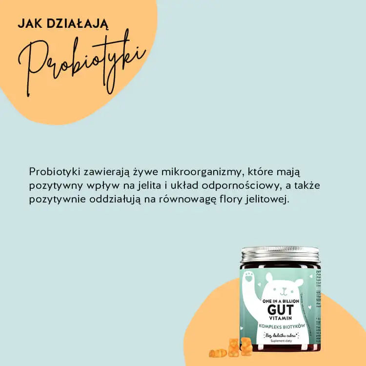 Tak działa One In A Billion Gut Vitamins z inuliną, witaminą B6 i Bacillus coagulans: naturalnie zbilansowany kompleks Bacillus coagulans i inuliny. Witamina B6 przyczynia się do prawidłowego funkcjonowania układu odpornościowego i pomaga zmniejszyć zmęczenie i znużenie.