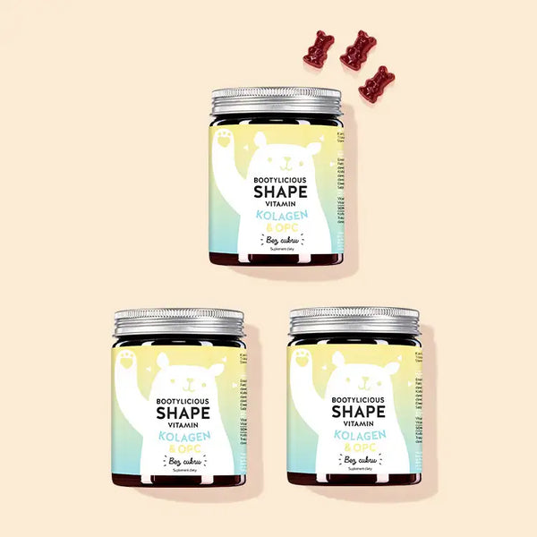Bootylicious Shape Vitamins with Collagen firmy Bears with Benefits jako 1,5-miesięczna kuracja.