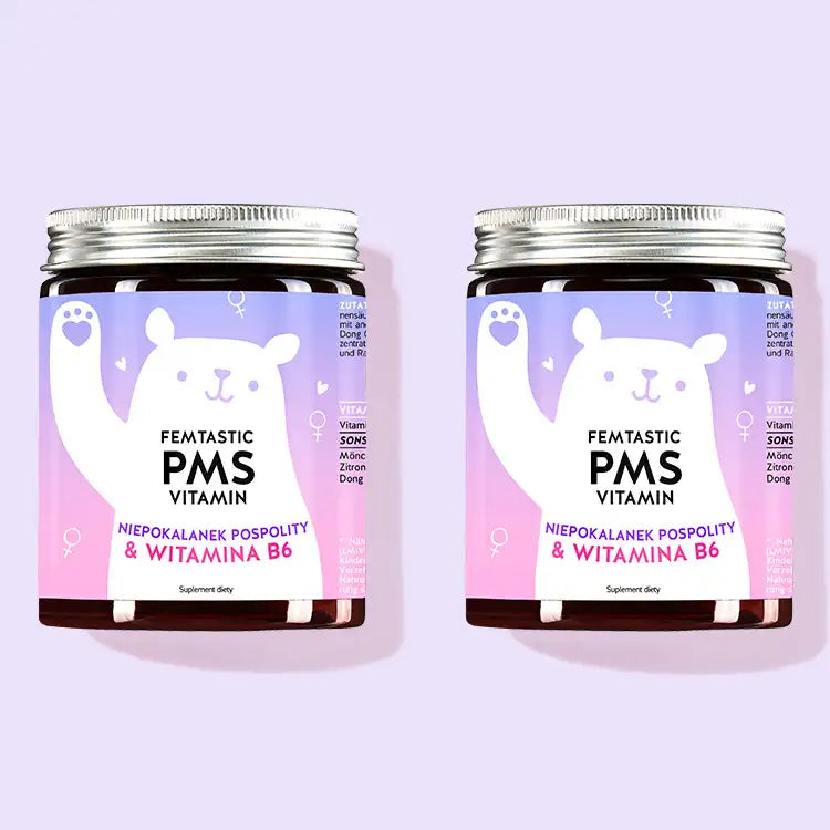 Femtastic PMS Vitamins with Monk's Pepper firmy Bears with Benefits jako 2-miesięczna kuracja.