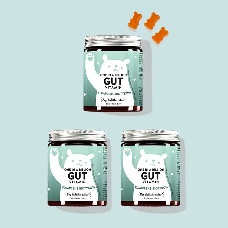 One In A Billion Vitamins with Biotic Complex od Bears with Benefits jako 3-miesięczny kurs.