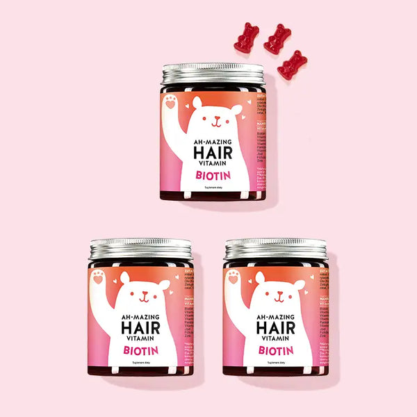 Ah-Mazing Hair Vitamins with Biotin od Bears with Benefits jako 6-miesięczna kuracja.