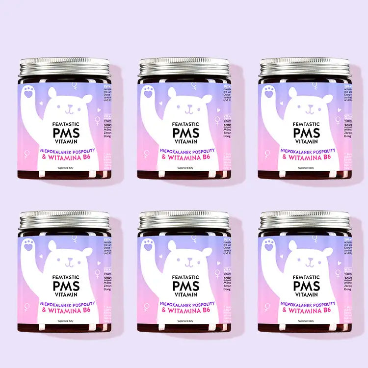 Femtastic PMS Vitamins with Monk's Pepper firmy Bears with Benefits jako 6-miesięczna kuracja.