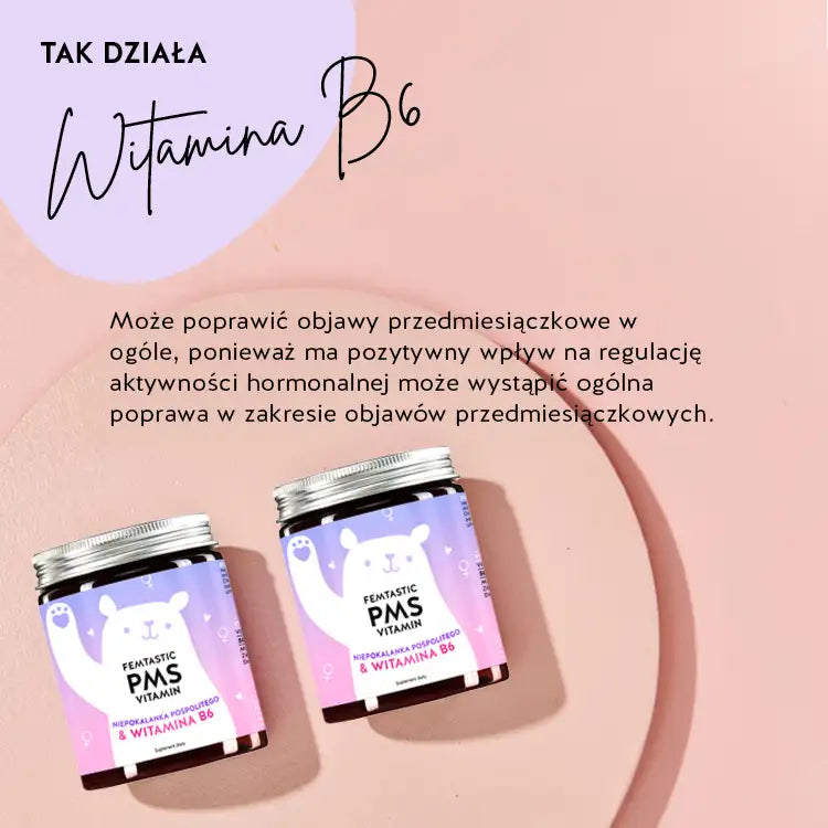 Tak właśnie działają Femtastic PMS Bears with Monk's Pepper: przyczyniają się do regulacji aktywności hormonalnej i prawidłowego metabolizmu energetycznego.