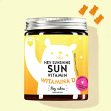 Puszka Hey Sunshine Sun Vitamins z witaminą D od Bears with Benefits dla układu odpornościowego, kości i mięśni.
